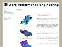 Tablet Screenshot of aero-performance-engineering.co.uk
